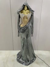 Stage Costume Sparkly Nightclub Gogo Party Dress Women Carnival Party Outfit Festival Cool Clothing Hoodie Dress Two Piece Set